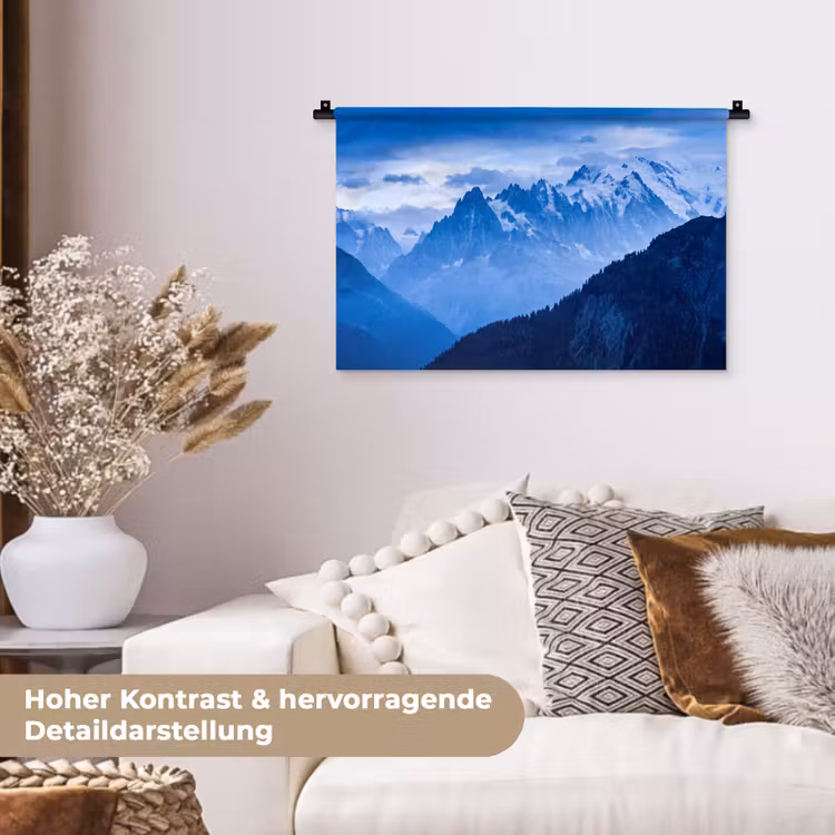Wandteppich - Berge – Schnee – Blau — 6