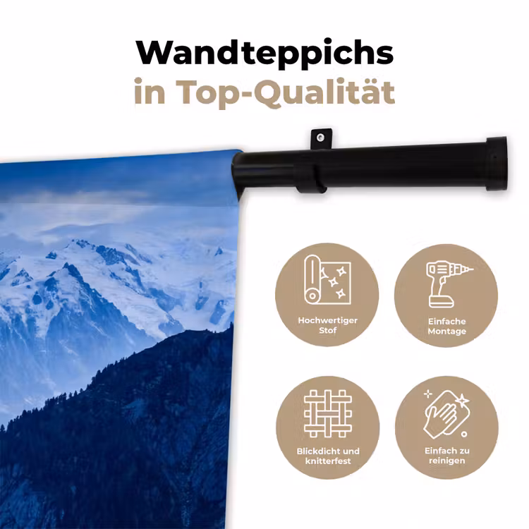 Wandteppich - Berge – Schnee – Blau — 7