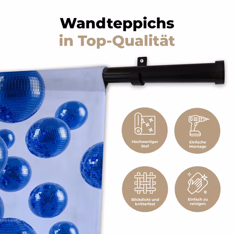 Wandteppich - Blaue Discokugel — 7
