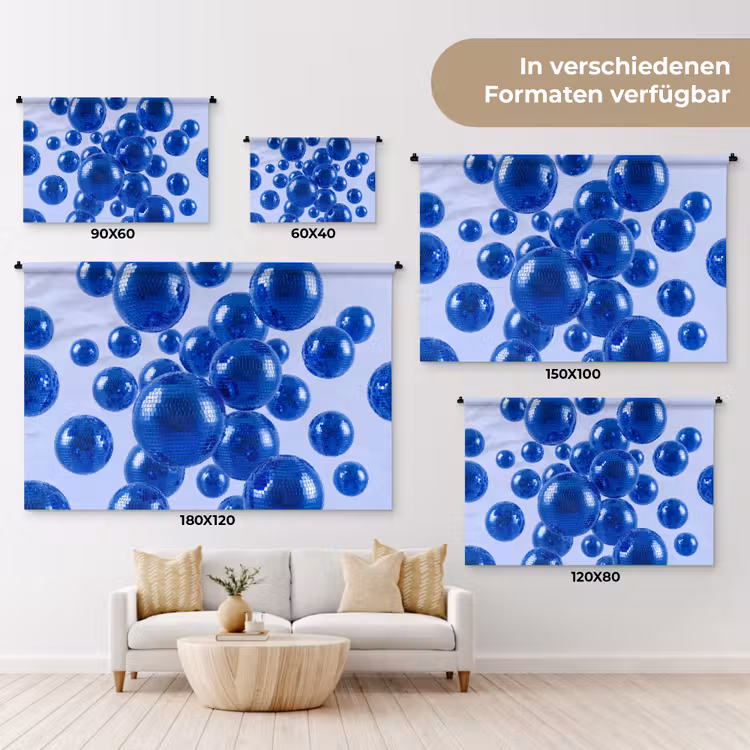 Wandteppich - Blaue Discokugel — 8