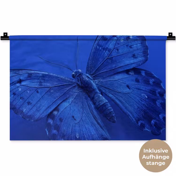 Wandteppich - Blauer Schmetterling – Insekt — 9