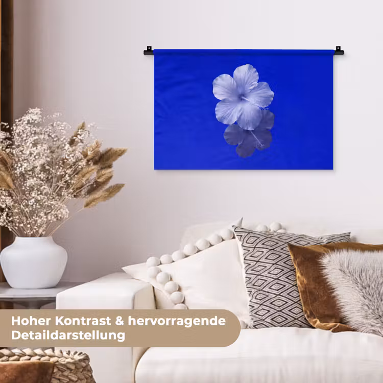 Wandteppich - Blumen – Blau – Natur — 6