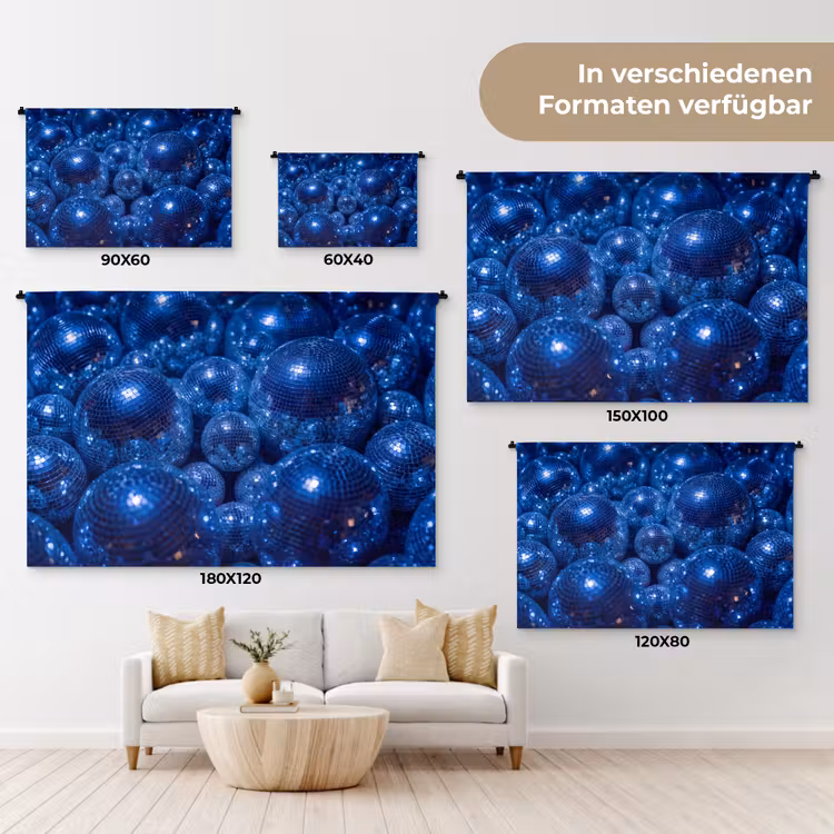 Wandteppich - Discobal – Party – Blau — 8