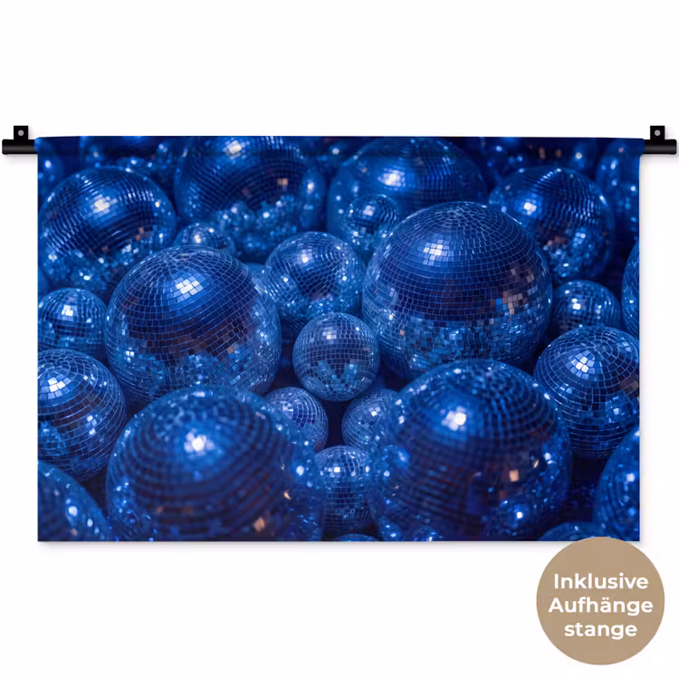 Wandteppich - Discobal – Party – Blau — 9