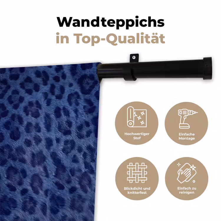 Wandteppich - Muster – Blau – Abstrakt — 7