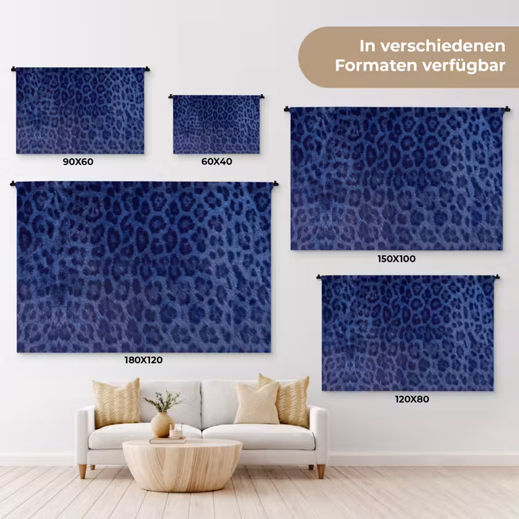 Wandteppich - Muster – Blau – Abstrakt — 8