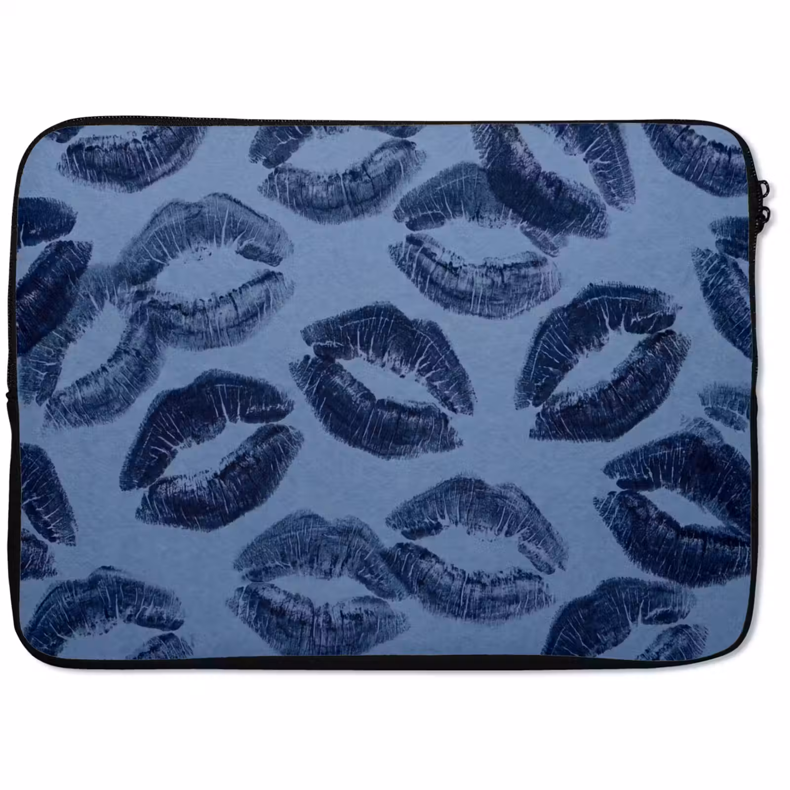 Laptop hülle - Lippen – Muster – Blau — 1