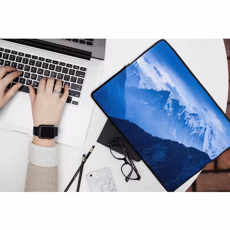 Laptop hülle - Berge – Schnee – Blau — 3