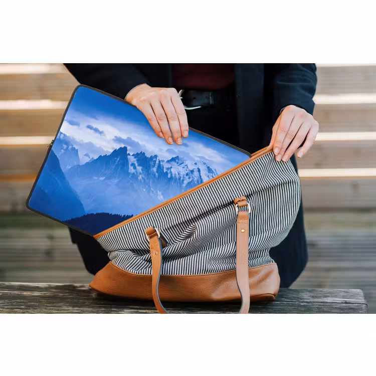 Laptop hülle - Berge – Schnee – Blau — 4