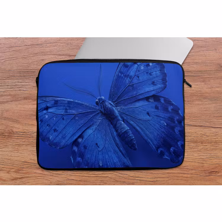 Laptop hülle - Blauer Schmetterling – Insekt — 2