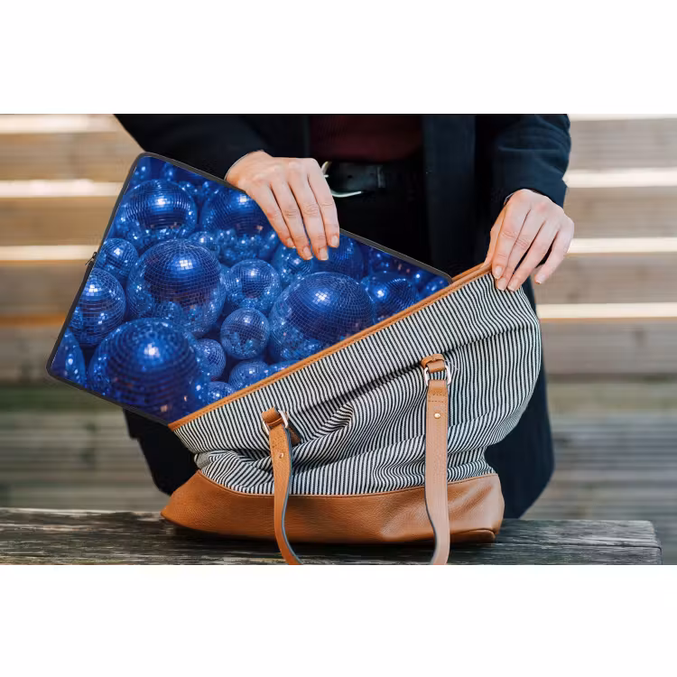 Laptop hülle - Discobal – Party – Blau — 4