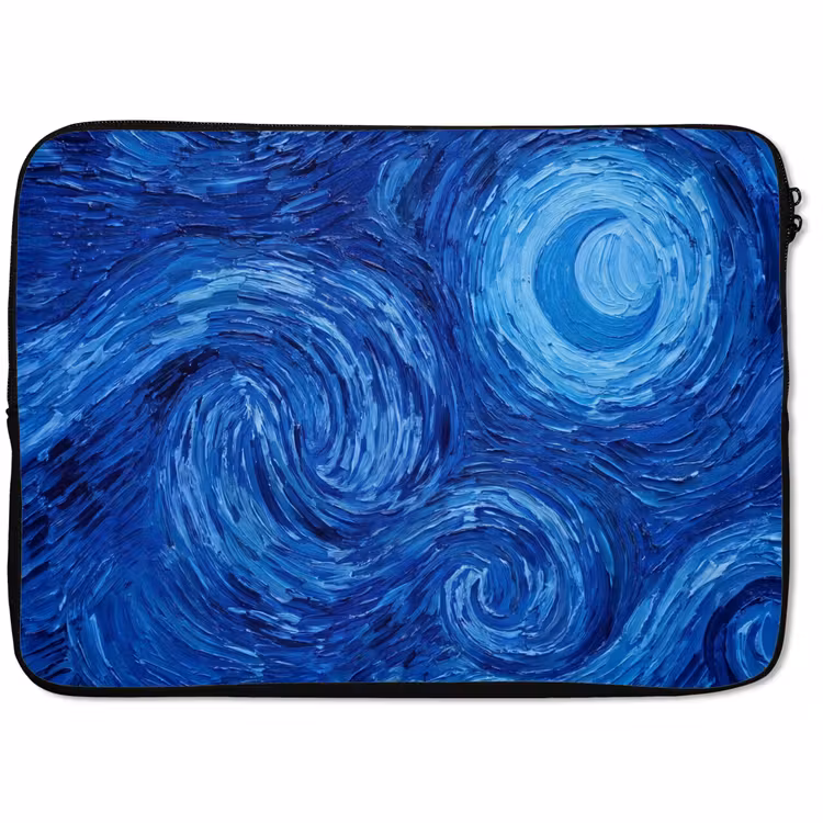 Laptop hülle - Wirbel – Blau – Modern — 1