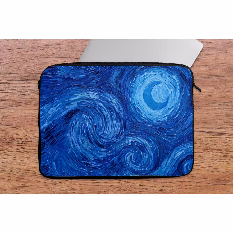 Laptop hülle - Wirbel – Blau – Modern — 2