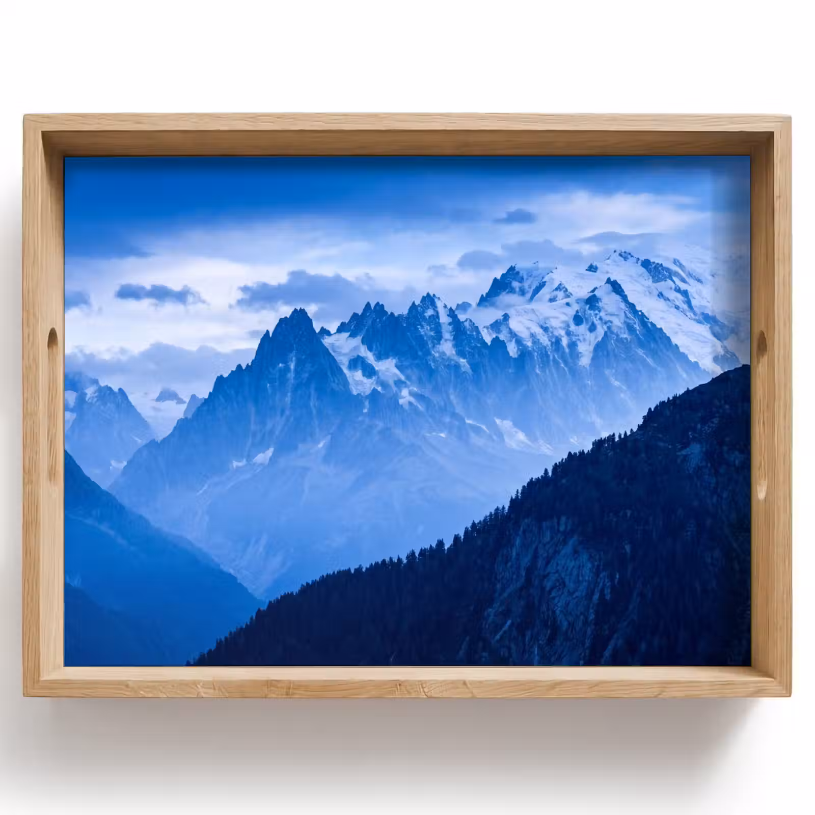 Tablett - Berge – Schnee – Blau — 1