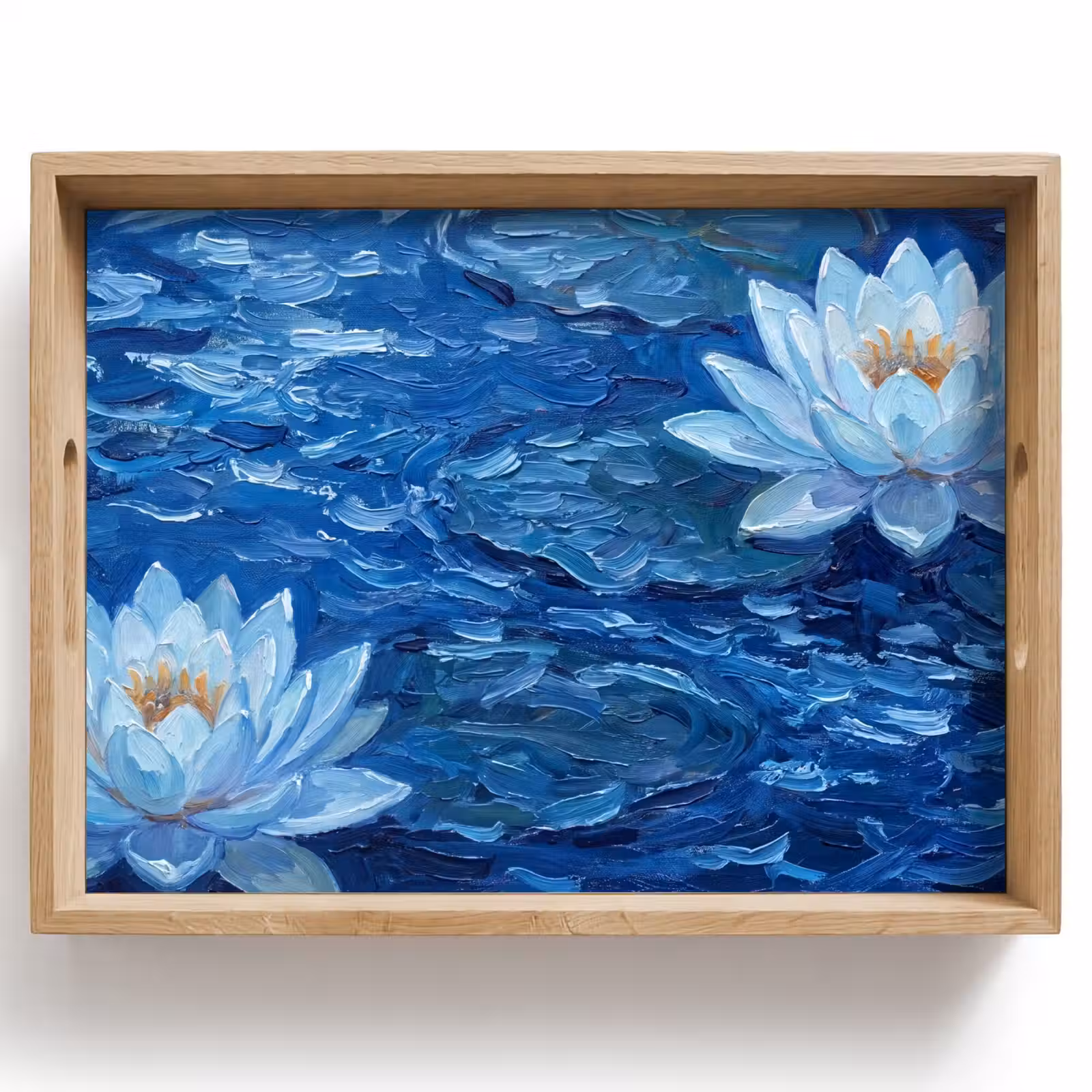 Tablett - Blumen – Wasser – Blau — 1