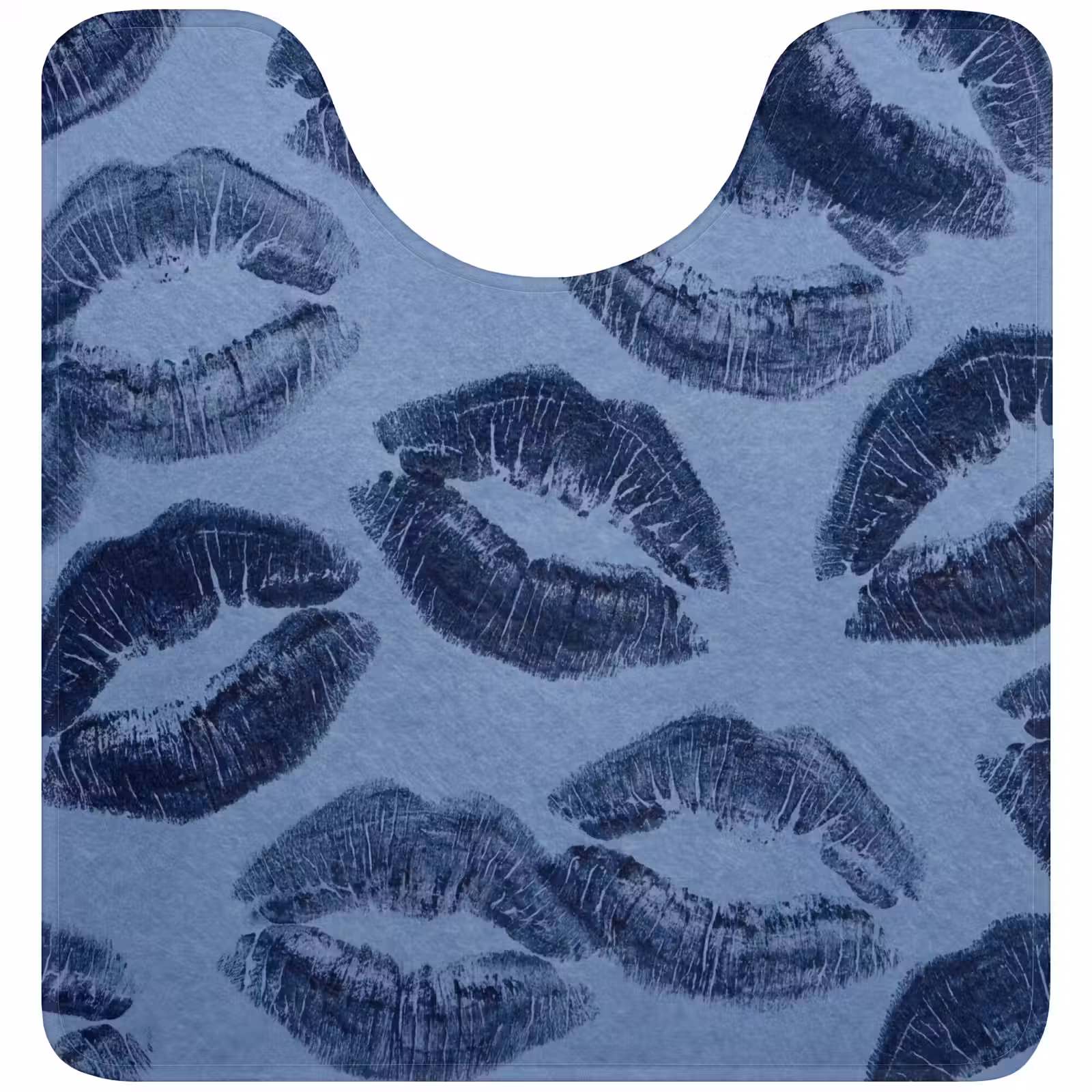 WC Vorleger - Lippen – Muster – Blau — 1