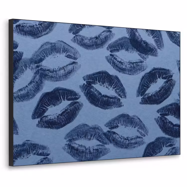 Art Frame - Lippen – Muster – Blau — 1