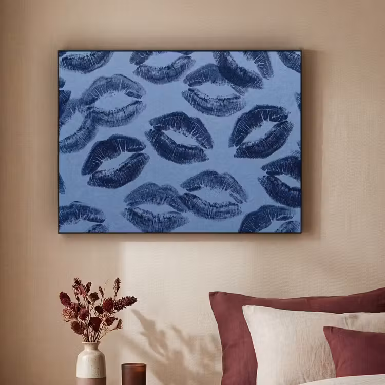 Art Frame - Lippen – Muster – Blau — 2