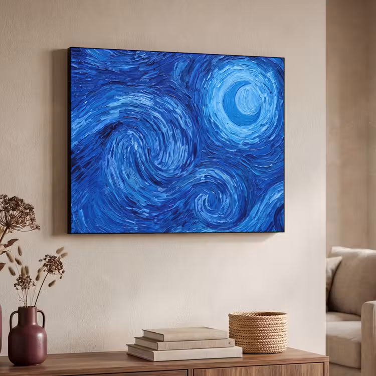 Art Frame - Wirbel – Blau – Modern — 3