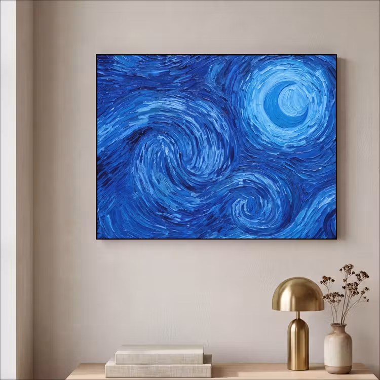 Art Frame - Wirbel – Blau – Modern — 4