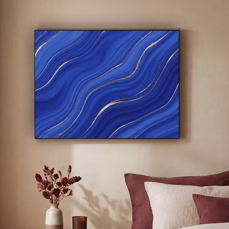 Art Frame - Zusammenfassung – Linien – Blau — 2