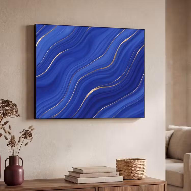 Art Frame - Zusammenfassung – Linien – Blau — 3