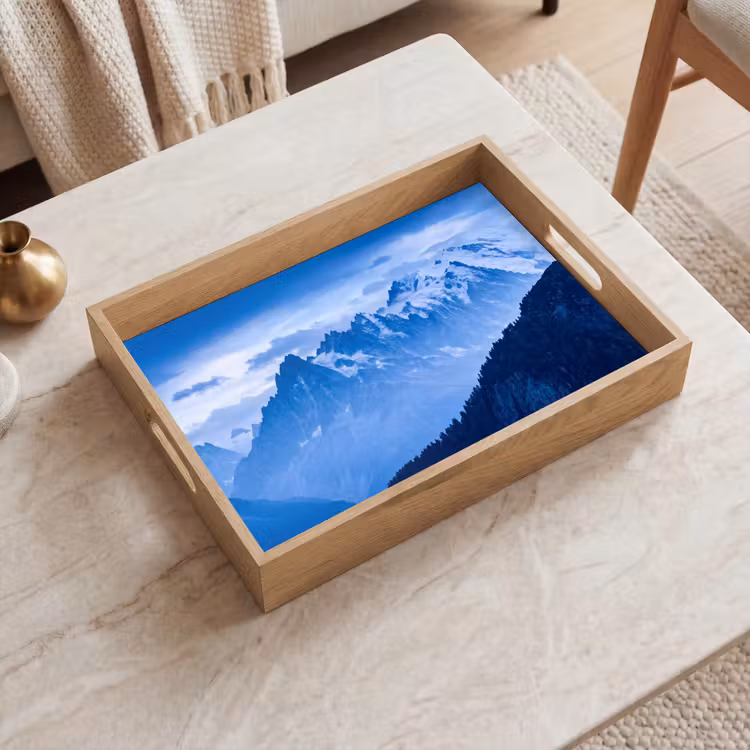 Tablett - Berge – Schnee – Blau — 2