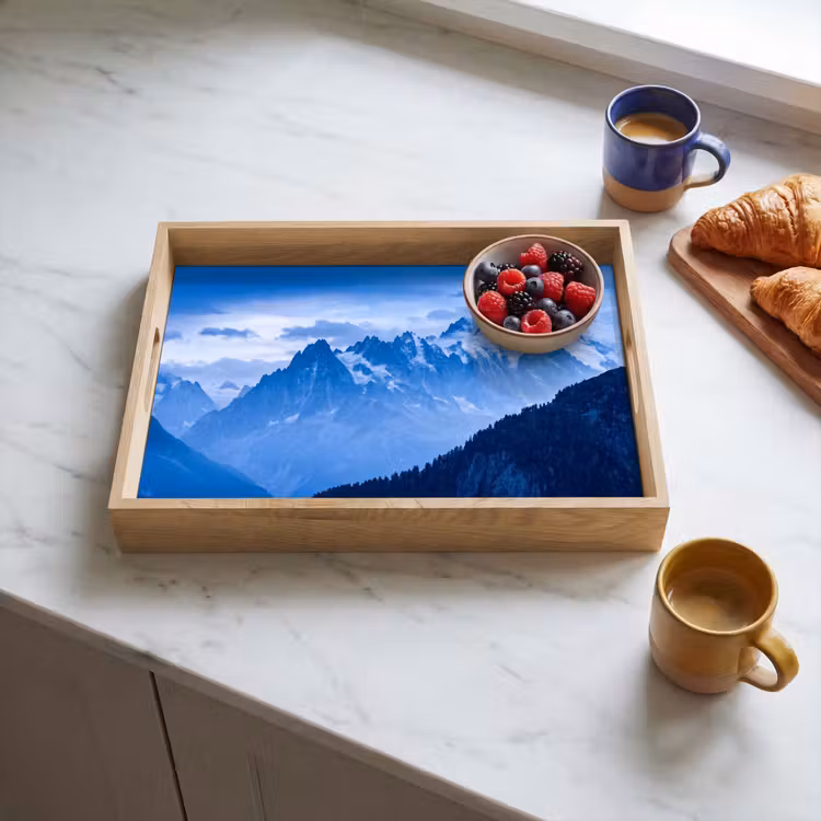 Tablett - Berge – Schnee – Blau — 4