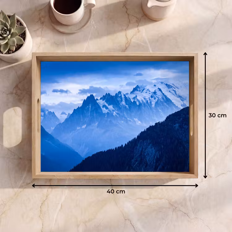 Tablett - Berge – Schnee – Blau — 9