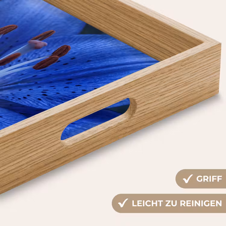 Tablett - Blaue Blume – Natur — 5