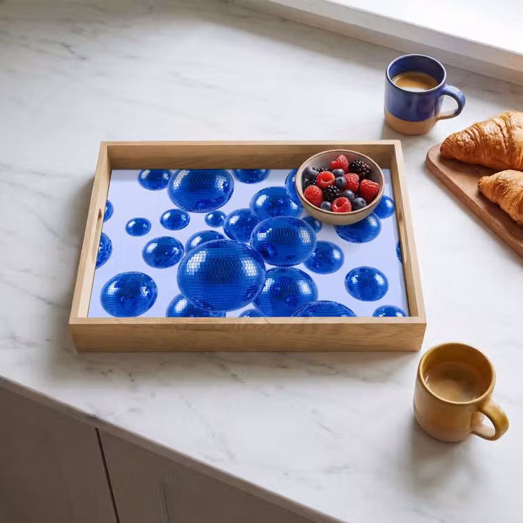 Tablett - Blaue Discokugel — 4