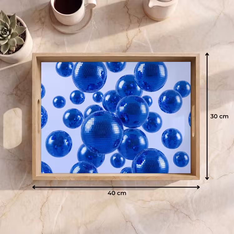 Tablett - Blaue Discokugel — 9