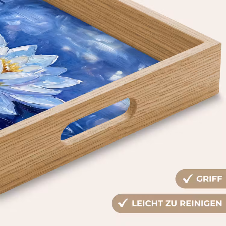 Tablett - Blaue Seerose – Wasser — 5