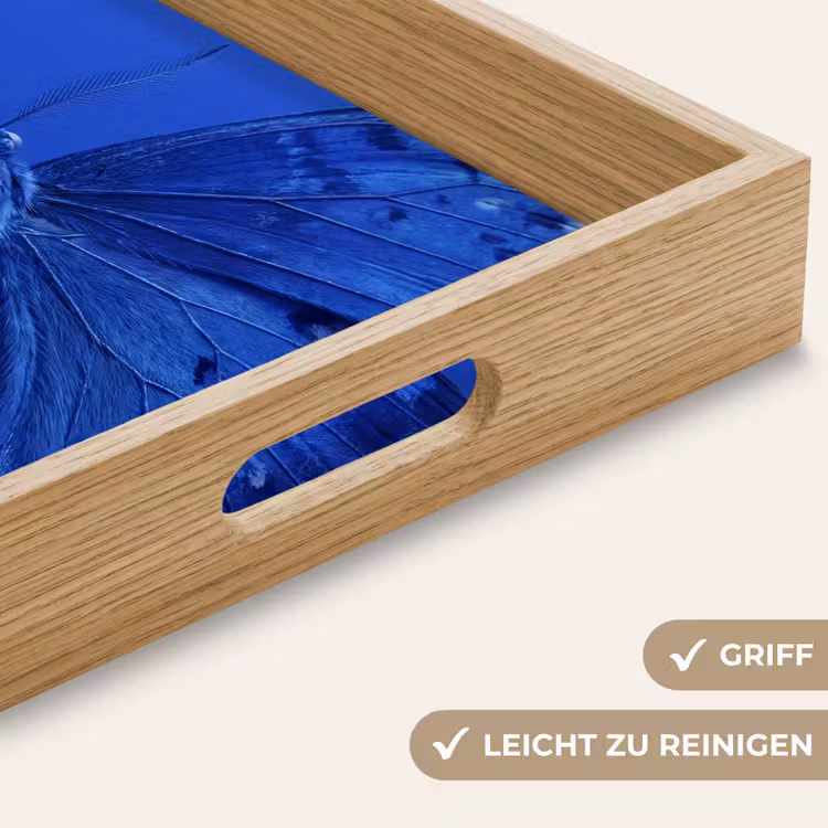 Tablett - Blauer Schmetterling – Insekt — 5