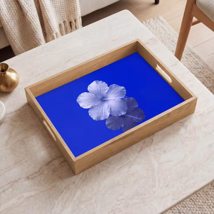 Tablett - Blumen – Blau – Natur — 2