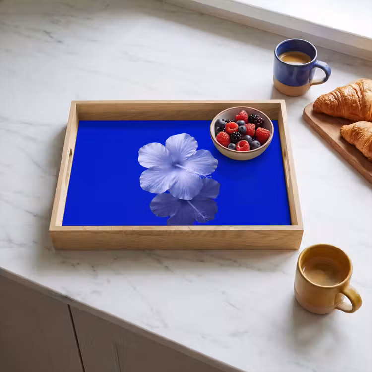 Tablett - Blumen – Blau – Natur — 4