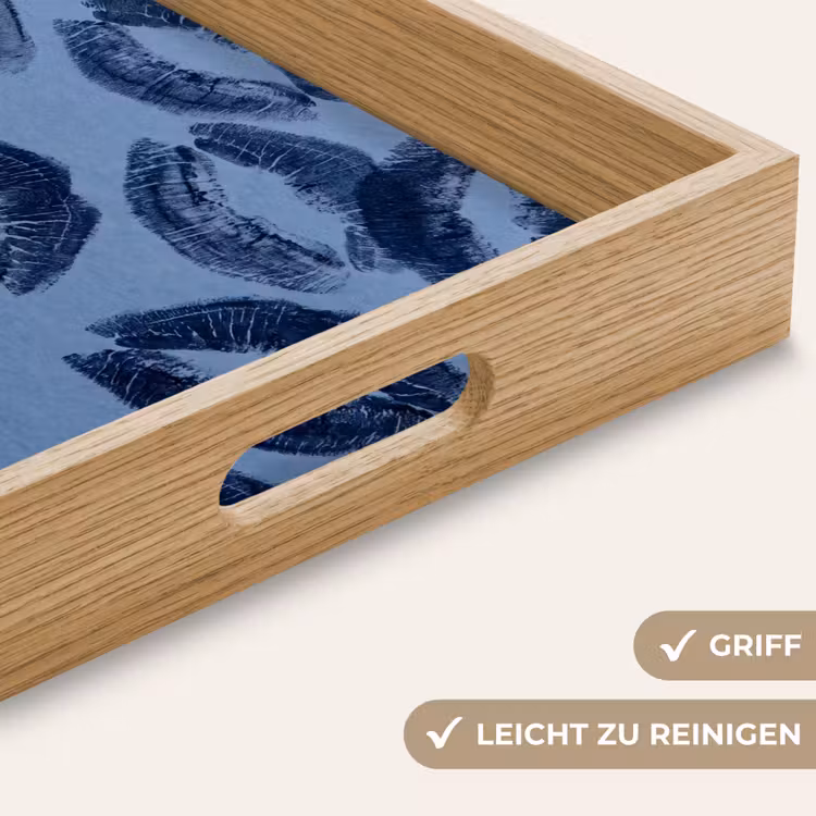 Tablett - Lippen – Muster – Blau — 5