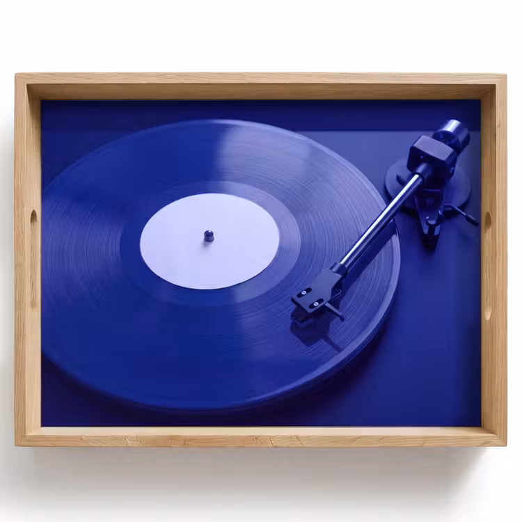 Tablett - Plattenspieler – Vinyl – Blau — 1
