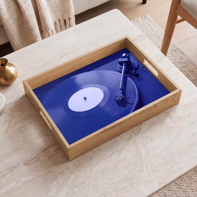 Tablett - Plattenspieler – Vinyl – Blau — 2