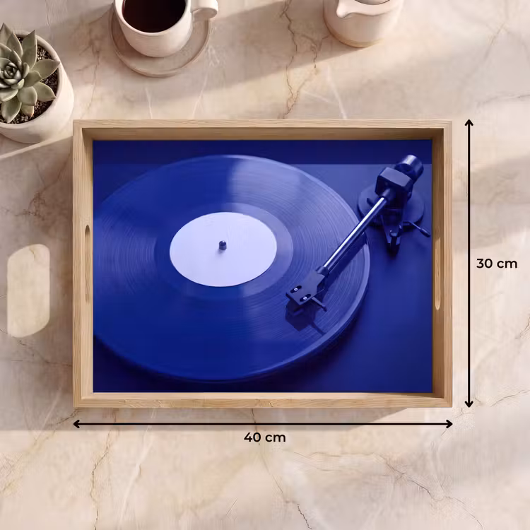 Tablett - Plattenspieler – Vinyl – Blau — 9