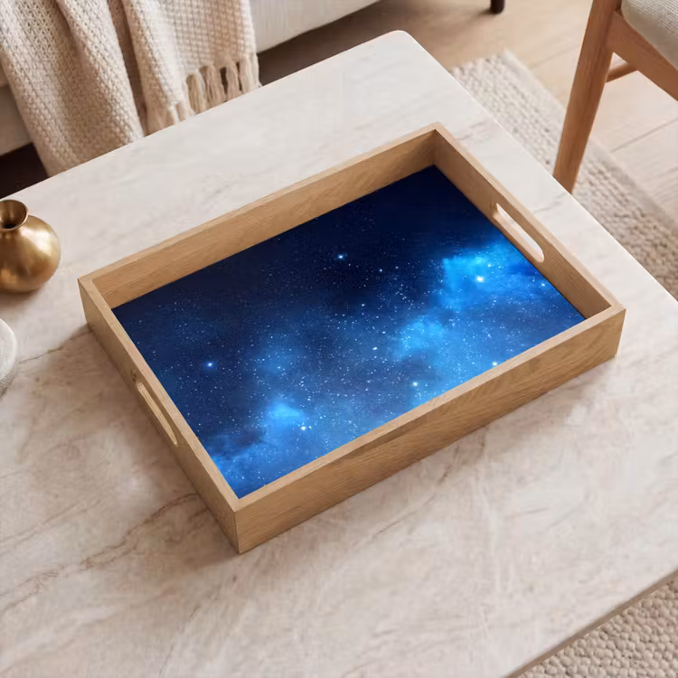 Tablett - Sternenhimmel – Nebel – Blau — 2