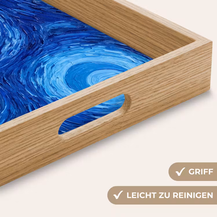Tablett - Wirbel – Blau – Modern — 5