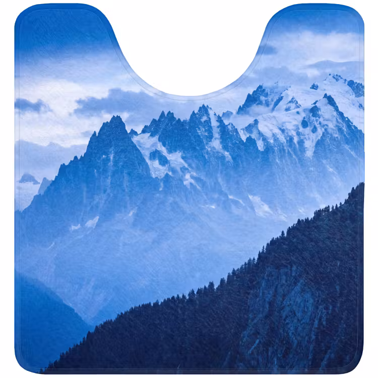 WC Vorleger - Berge – Schnee – Blau — 1