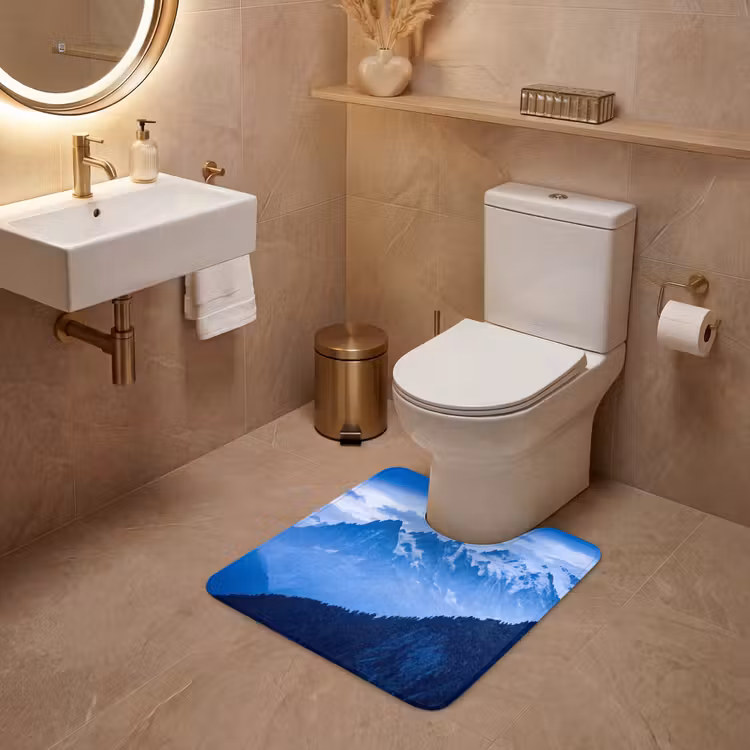 WC Vorleger - Berge – Schnee – Blau — 4