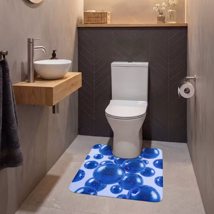 WC Vorleger - Blaue Discokugel — 2