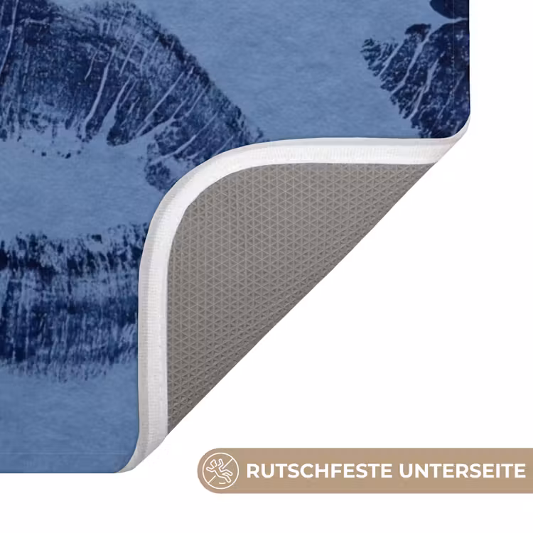 WC Vorleger - Lippen – Muster – Blau — 3
