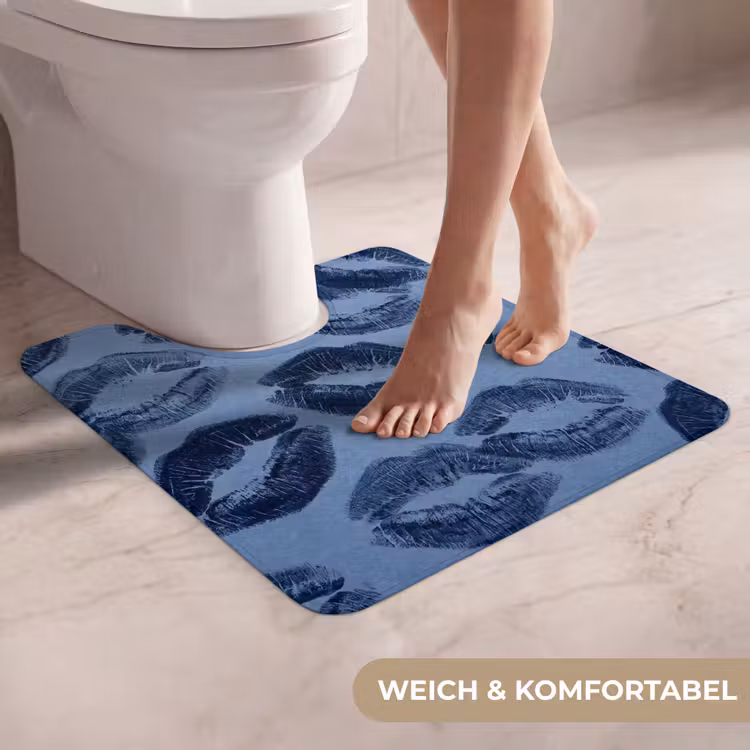 WC Vorleger - Lippen – Muster – Blau — 5