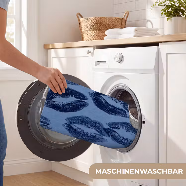WC Vorleger - Lippen – Muster – Blau — 7