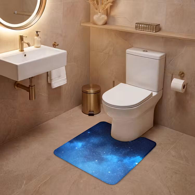 WC Vorleger - Sternenhimmel – Nebel – Blau — 4