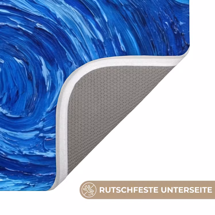 WC Vorleger - Wirbel – Blau – Modern — 3